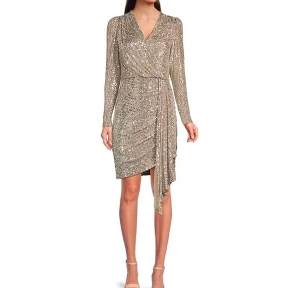 Alex Marie Dresses & Skirts - Alex Marie Gold Sequin Dress